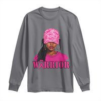 African American Warrior Breast Cancer Long Sleeve Shirt Pink Ribbon - Wonder Print Shop