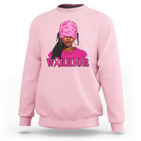 African American Warrior Breast Cancer Sweatshirt Pink Ribbon - Wonder Print Shop