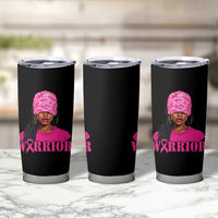 African American Warrior Breast Cancer Tumbler Cup Pink Ribbon - Wonder Print Shop