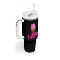 African American Warrior Breast Cancer Tumbler With Handle Pink Ribbon - Wonder Print Shop