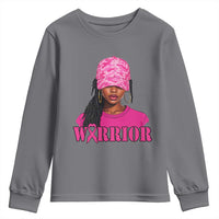 African American Warrior Breast Cancer Youth Sweatshirt Pink Ribbon - Wonder Print Shop