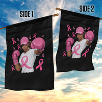 African American Fighter Breast Cancer Awareness Garden Flag Pink Ribbon - Wonder Print Shop