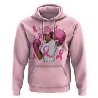 African American Fighter Breast Cancer Awareness Hoodie Pink Ribbon - Wonder Print Shop