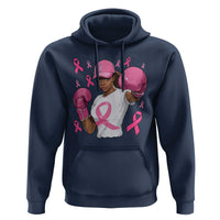 African American Fighter Breast Cancer Awareness Hoodie Pink Ribbon - Wonder Print Shop