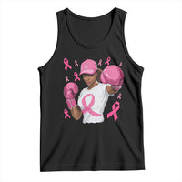 African American Fighter Breast Cancer Awareness Tank Top Pink Ribbon - Wonder Print Shop