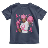 African American Fighter Breast Cancer Awareness Toddler T Shirt Pink Ribbon - Wonder Print Shop