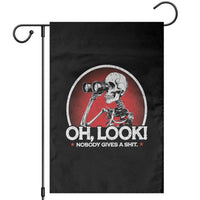 Oh Look Nobody Gives A Shit Garden Flag Funny Sarcastic Humor Skeleton - Wonder Print Shop