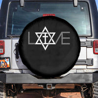 Love Jewish Messianic Christian Cross Star Of David Spare Tire Cover - Wonder Print Shop