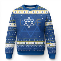 Love Jewish Messianic Christian Cross Star Of David Hanukkah Ugly Sweater - Wonder Print Shop