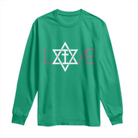 Love Jewish Messianic Christian Cross Star Of David Long Sleeve Shirt - Wonder Print Shop
