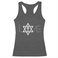 Love Jewish Messianic Christian Cross Star Of David Racerback Tank Top - Wonder Print Shop