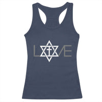 Love Jewish Messianic Christian Cross Star Of David Racerback Tank Top - Wonder Print Shop