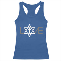Love Jewish Messianic Christian Cross Star Of David Racerback Tank Top - Wonder Print Shop