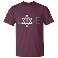 Love Jewish Messianic Christian Cross Star Of David T Shirt - Wonder Print Shop
