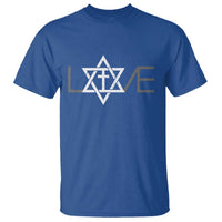 Love Jewish Messianic Christian Cross Star Of David T Shirt - Wonder Print Shop