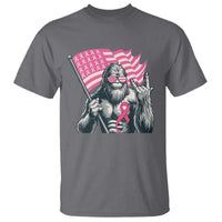 Funny Bigfoot Breast Cancer Awareness T Shirt Sasquatch Pink Ribbon - Wonder Print Shop