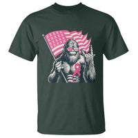 Funny Bigfoot Breast Cancer Awareness T Shirt Sasquatch Pink Ribbon - Wonder Print Shop