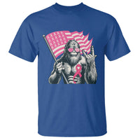 Funny Bigfoot Breast Cancer Awareness T Shirt Sasquatch Pink Ribbon - Wonder Print Shop