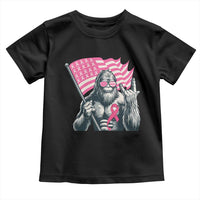 Funny Bigfoot Breast Cancer Awareness Toddler T Shirt Sasquatch Pink Ribbon - Wonder Print Shop