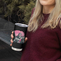 Funny Bigfoot Breast Cancer Awareness Tumbler Cup Sasquatch Pink Ribbon - Wonder Print Shop
