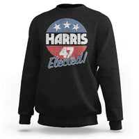 Harris For President Sweatshirt Harris Elected 47 American Flag - Wonder Print Shop