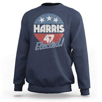 Harris For President Sweatshirt Harris Elected 47 American Flag - Wonder Print Shop