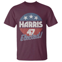 Harris For President T Shirt Harris Elected 47 American Flag - Wonder Print Shop