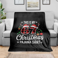 This Is My 67 Christmas Pajama Throw Blanket Six Seven Meme Xmas - Wonder Print Shop