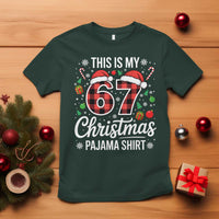 This Is My 67 Christmas Pajama T Shirt Six Seven Meme Xmas - Wonder Print Shop