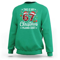This Is My 67 Christmas Pajama Sweatshirt Six Seven Meme Xmas - Wonder Print Shop