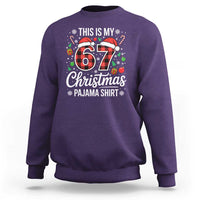 This Is My 67 Christmas Pajama Sweatshirt Six Seven Meme Xmas - Wonder Print Shop