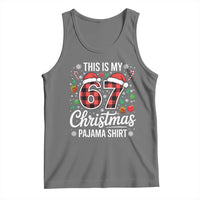 This Is My 67 Christmas Pajama Tank Top Six Seven Meme Xmas - Wonder Print Shop