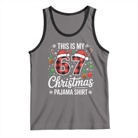 This Is My 67 Christmas Pajama Tank Top Six Seven Meme Xmas - Wonder Print Shop