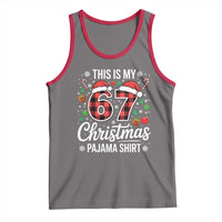 This Is My 67 Christmas Pajama Tank Top Six Seven Meme Xmas - Wonder Print Shop