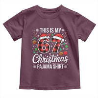 This Is My 67 Christmas Pajama Toddler T Shirt Six Seven Meme Xmas - Wonder Print Shop