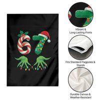 Funny Six Seven Christmas 67 Meme Gen Alpha Slang Elf Hands Garden Flag - Wonder Print Shop