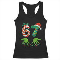 Funny Six Seven Christmas 67 Meme Gen Alpha Slang Elf Hands Racerback Tank Top - Wonder Print Shop
