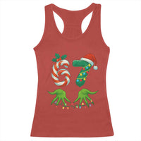 Funny Six Seven Christmas 67 Meme Gen Alpha Slang Elf Hands Racerback Tank Top - Wonder Print Shop