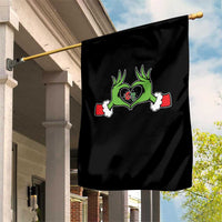 Funny Six Seven Christmas 67 Meme Gen Alpha Elf Heart Hands Garden Flag - Wonder Print Shop