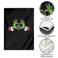 Funny Six Seven Christmas 67 Meme Gen Alpha Elf Heart Hands Garden Flag - Wonder Print Shop