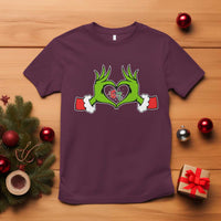 Funny Six Seven Christmas 67 Meme Gen Alpha Elf Heart Hands T Shirt - Wonder Print Shop