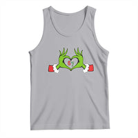 Funny Six Seven Christmas 67 Meme Gen Alpha Elf Heart Hands Tank Top - Wonder Print Shop