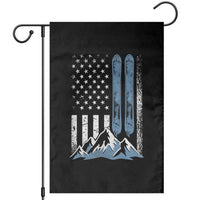Alpine Skiing Skier Garden Flag Vintage American Flag Winter Sport - Wonder Print Shop