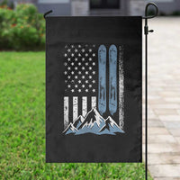 Alpine Skiing Skier Garden Flag Vintage American Flag Winter Sport - Wonder Print Shop