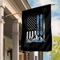 Alpine Skiing Skier Garden Flag Vintage American Flag Winter Sport - Wonder Print Shop