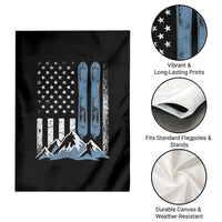 Alpine Skiing Skier Garden Flag Vintage American Flag Winter Sport - Wonder Print Shop
