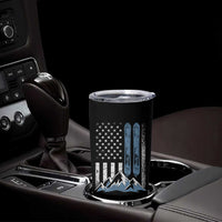 Alpine Skiing Skier Tumbler Cup Vintage American Flag Winter Sport - Wonder Print Shop