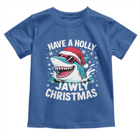 Funny Xmas Shark Toddler T Shirt Have A Holly Jawly Christmas Santa Hat - Wonder Print Shop