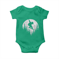 Funny Snowboard Cowboy Moon Snowboarding Winter Sports Baby Onesie - Wonder Print Shop
