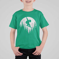 Funny Snowboard Cowboy Moon Snowboarding Winter Sports T Shirt For Kid - Wonder Print Shop